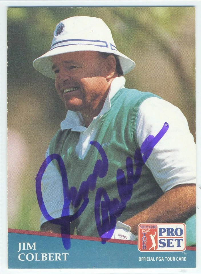 Jim Colbert - 1991 Proset Autographed PGA Golf card # 208 - Tour card - Image 1 of 1