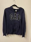 Gap Womens Hoodie Full Zip Up Jacket Fleece Lined Arch Logo Hooded Sweatshirt M