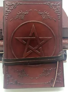 Agenda in PELLE vera Taccuino Pentagramma Stella Diario Quaderno Album - Bild 1 von 3