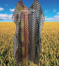 Beautiful Boho Maxi Kaftan Black Beauty Gift for Mom Printed Beach Dress  L-XL