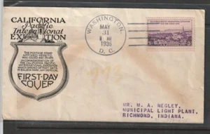 1935 Pacific Expo U.S. First Day Cover FDC   Scott # 773  @ - Picture 1 of 1