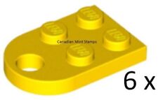 New Lego 6x Yellow Plate, Modified 2 x 3 with Hole 3176