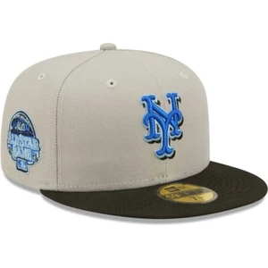 New York Mets New Era Gray & Black 59FIFTY Hat 2013 ASG Patch Size 7 3/8 Blue UV - Picture 1 of 5