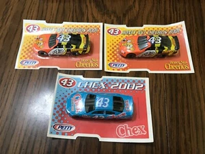 Set of 3 2001,2002 Cheerios & Chex #43 NASCAR Toys From General Mills Cereal Box - Picture 1 of 5