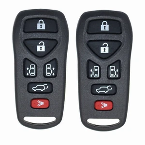 2Pcs For Nissan Quest Mini Van 6 Buttons Smart Remote Key Case Shell Fob - Bild 1 von 5