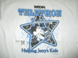 Vtg WCVB-TV Boston MDA Telethon LERRY LEWIS "Helping Jerry's Kids" (SM) T-Shirt - Picture 1 of 3