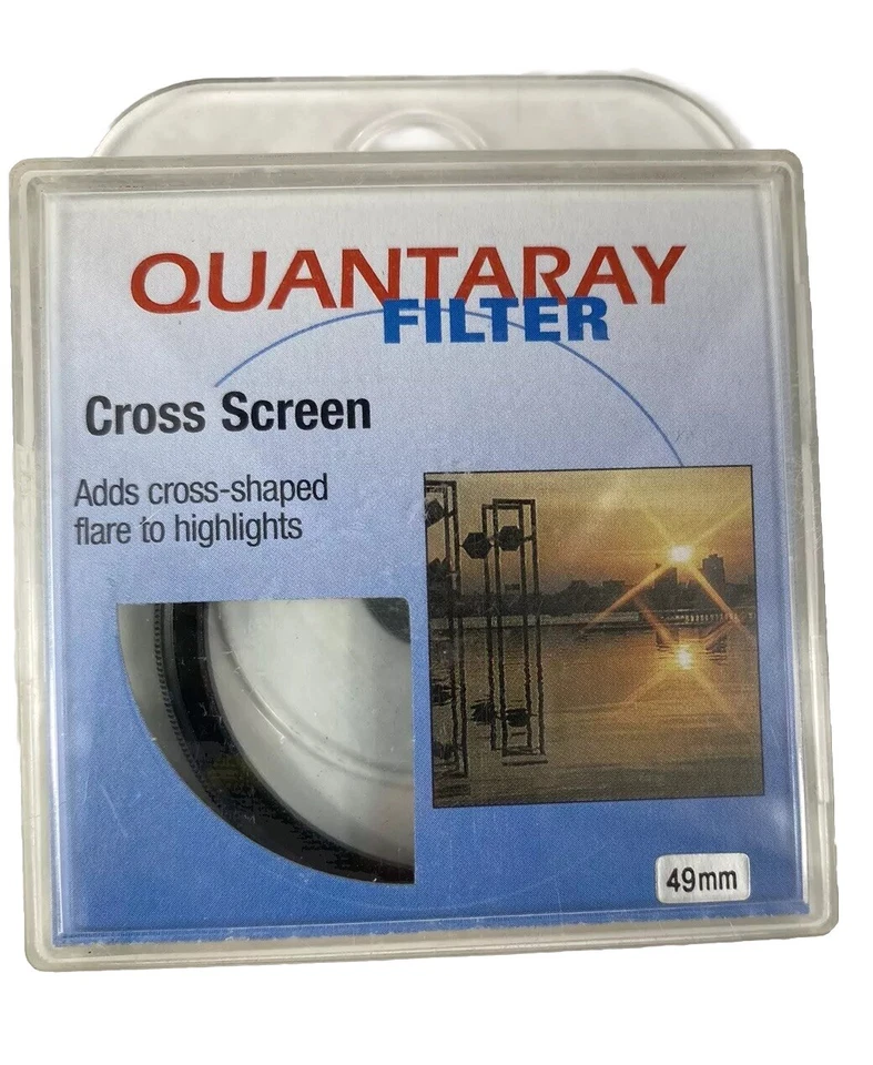 Quantaray 49 mm C.S. (Cross Screen) Screw-In Filter with Case Made Japan (Q-120) - Image 1 of 2