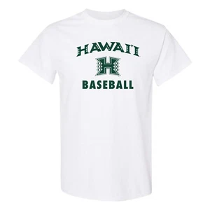 Hawaii Manoa Arch Logo Baseball T-Shirt - White - Picture 1 of 6