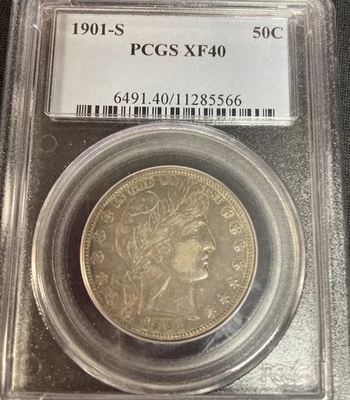 1901-S PCGS XF40 .50cent - Image 1 of 4