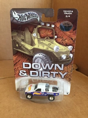 HOTWHEELS DOWN & ГРЯЗНЫЙ ГРУЗОВИК TOYOTA НАСТОЯЩИЕ РАЙДЕРЫ 2004 ОГРАНИЧЕННЫЙ ВЫПУСК СИНИЙ/БЕЛЫЙ - Изображение 1 из 4