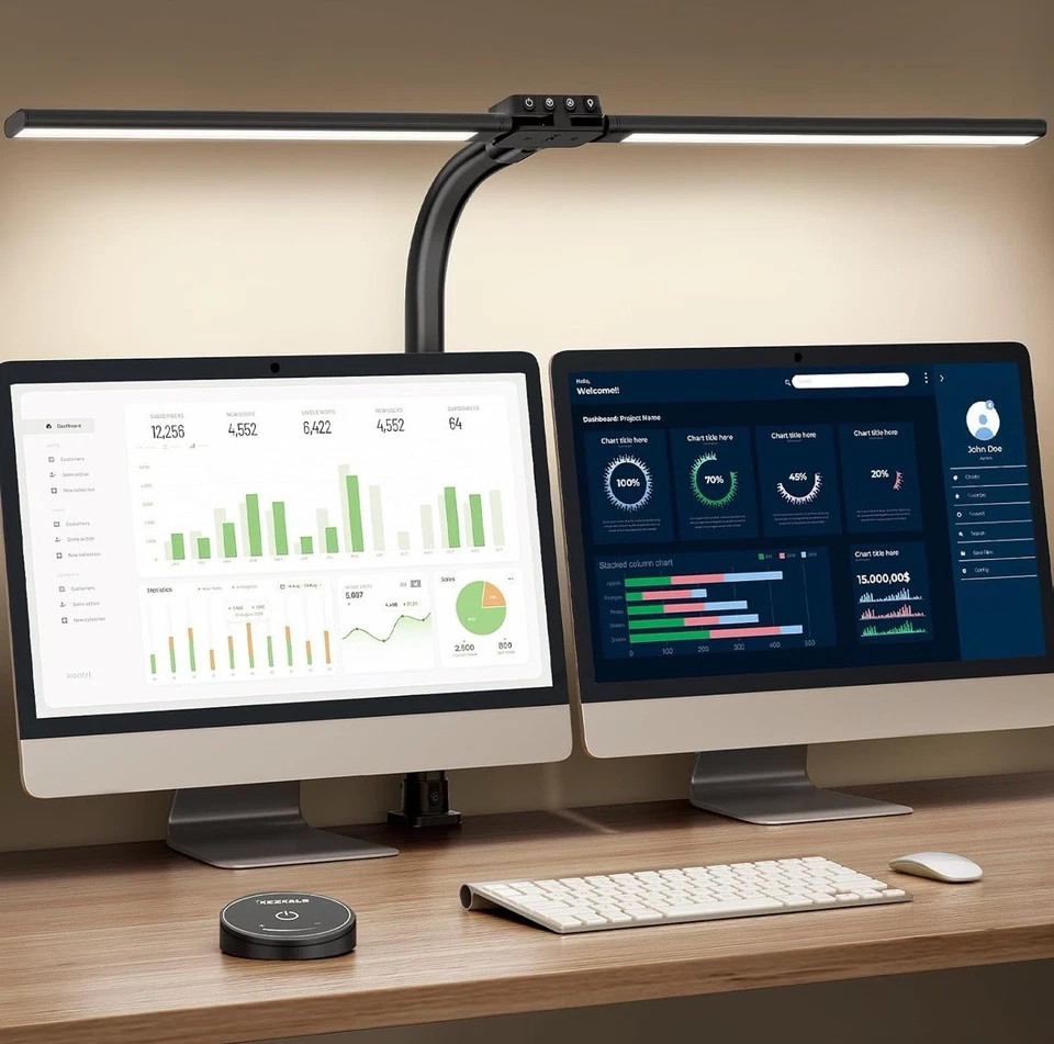 LED Desk Lamp with Clamp, Wireless Remote Control Dimming Stepless Architect - Image 1 of 4