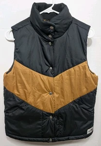 The North Face TNF Sylvester Vest Womens Small Black Tan Retro Chevron Light - Picture 1 of 8