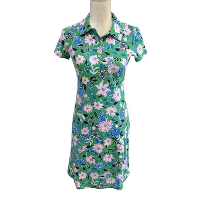 Vestido polo Lilly Pulitzer XS Frida vieira UPF 50 hortelã golfe até cair - Imagem 1 de 4