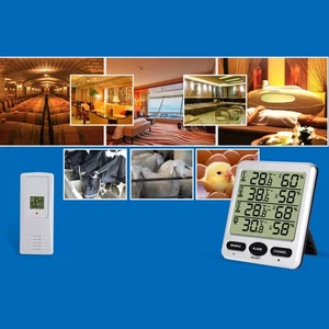 Termometro wireless avanzato igrometro tiene traccia di temperatura e umidità - Picture 1 of 12