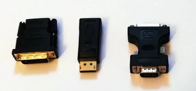 3er Set Adapter HDMI, Display Port, DVI-D, VGA - Wie Neu ! - Bild 1 von 2
