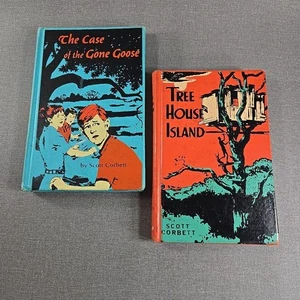 Tree House Island ~ Case of Gone Goose von Corbett ~ 2 Vintage HC Bibliothekseinband - Bild 1 von 17