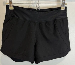 Lands End Solid Black Swim Board Shorts Built in Liner 3" Inseam Size 0 - Picture 1 of 7