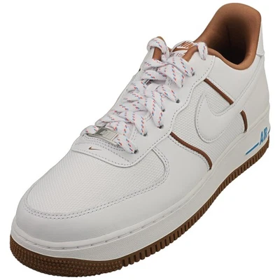 Nike Air Force 1 07 Lx Scarpe da Ginnastica Uomo alla Moda in Bianco Marrone - 8 UK - Immagine 1 di 4