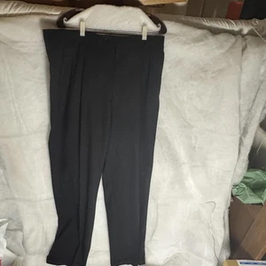 Pronto Uomo Herrenhose 38 x 32 schwarz plissiert elegante Hose flache Vorderseite klassische Passform - Bild 1 von 14