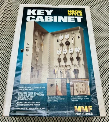 MMF Industries Mounting 28 Hook Key Metal Cabinet with Combination Lock NEW - Image 1 of 4