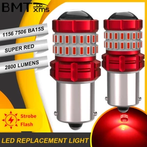 1156 LED Brake Light Flashing Blink Strobe 3-time Bulbs For BMW X1 X3 328i 335i - Picture 1 of 12