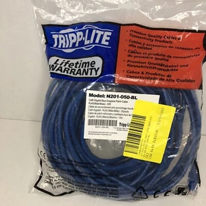 Tripp Lite N201-050-BL Cat6 Gigabit Snagless Molded - 50 ft. Ethernet Cable RJ45 - Picture 1 of 5