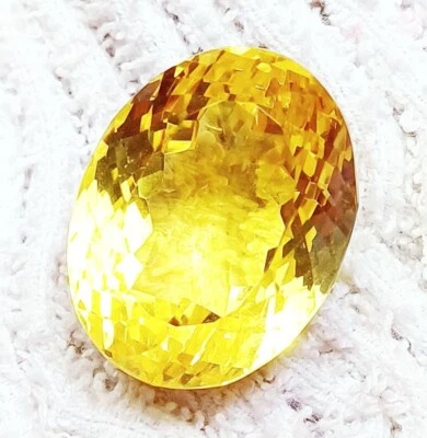 Yellow Topaz Oval Shape 84.65 Ct Certified Loose Gemstone Best offer price - Image 1 of 4