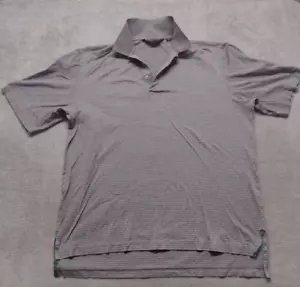 Polo Golf Ralph Lauren Pima Cotton Polo Shirt Medium Gray Pin Stripe - Picture 1 of 9