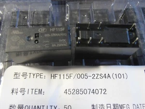 2pcs/10PCS HF115F/005-2ZS4A 5VDC 8A 2pole 2 Form C RELAY DIP8 Hongfa - Picture 1 of 2