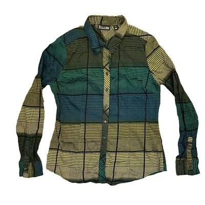 Camisa para mujer 7th Avenue con botones talla M a cuadros manga larga cuello elástico usada en excelente estado Foto 1 de 4