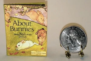 1:6 SCALE MINIATURE BOOK ABOUT BUNNIES PLAYSCALE BARBIE - Picture 1 of 5