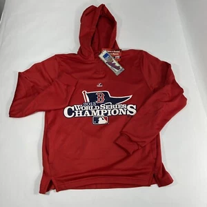 Majestic Boston Red Sox Small Hoodie World Series Champions 2013 Pullover Red - Picture 1 of 7