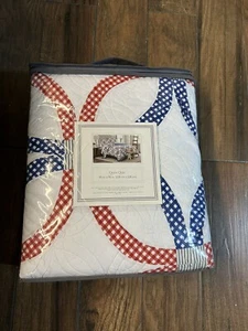 NIP Modern Southern Home Americana Ring Queen Quilt Only - Picture 1 of 7