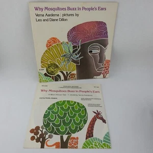Vintage Children's Book & 45 Record Album Why Mosquitoes Buzz in Peoples Ears - Imagen 1 de 8
