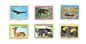 #2178 BOLIVIEN 1987 FAUNA VÖGEL IN AUSSTERBEGEFAHR YV 683-8 POSTFRISCH - Bild 1 von 1