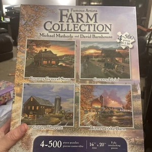 Famous Artists FARM Collection 4-500 Piece Puzzles 16" x 20" ©2006 Karmin (KI) - Picture 1 of 2