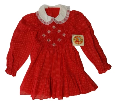 Nuevo con etiquetas Vestido Rojo Winnie The Pooh Sears 5 24-44" Años 80 90 De Colección Walt Disney Hecho en EE. UU. Foto 1 de 4