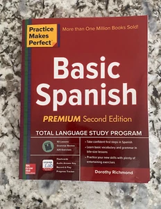 Practice Makes Perfect Basic Spanish, PREMIUM Second Edition - Picture 1 of 2