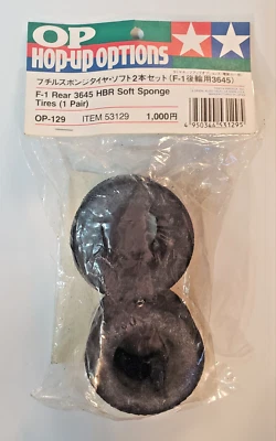 TAMIYA 1/10 RC F1 - OPCIONES DE SALTO 53129 - Neumáticos traseros de esponja blanda 3645 HBR NUEVOS DE STOCK Foto 1 de 3