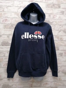 Ellesse Hoodie - Big Logo Spellout - Navy Blue - Size UK 12. - Picture 1 of 10