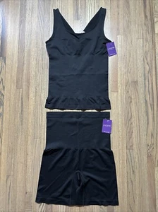 NEW NWT Yummie Shape SET Shape Wear Shorts & Tank Top SZ 2x 3x Black Plus Size - Picture 1 of 12