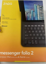 ZAGG Keyboard Messenger Folio 2 - Apple iPad 10.2/10.5 - Charcoal NEW