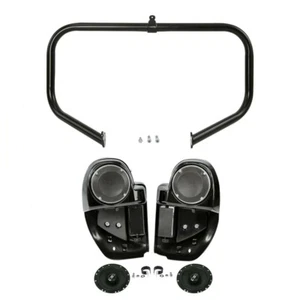 Lower Vented Leg 6.5" Speaker Engine Bar Fit For Harley Street Road Glide 14-Up - Picture 1 of 12