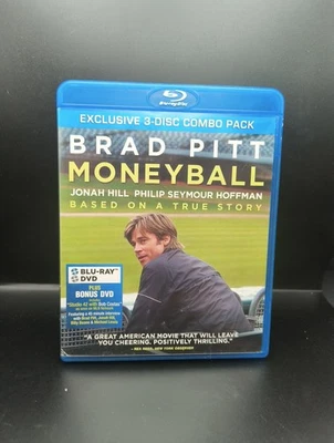 Moneyball (Blu-ray/DVD, 2012, 3-Disc Set) Very Good - Image 1 of 4