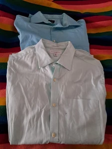 Camisas de manga larga lisas con botones GRANDES BANANA REPUBLIC/FLECHA 2 marcas - Imagen 1 de 4