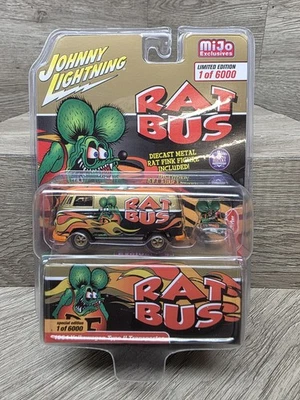1/64 JOHNNY LIGHTNING RAT FINK 1964 VOLKSWAGEN RAT BUS W/FIGURINE MIJO EXCLUSIVE - Image 1 of 4