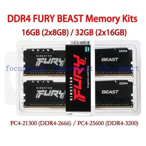 Kingston Beast 2pcs Kits 32 GB/16 GB DDR4 3200 2666 MHz Desktop Speicher 288-Pin - Bild 1 von 10