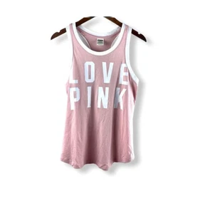 Canotta donna Victoria's Secret rosa racerback wokout taglia XS - Foto 1 di 5