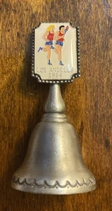 Vintage Pewter Bell Keepsake Summer Olympic Games 1984 Las Angeles, CA - Picture 1 of 3