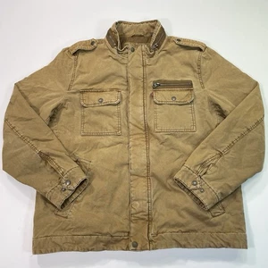 Levis Military Field Jacket Mens Large Brown Utility Trucker Quilted Lined Coat - Picture 1 of 12
